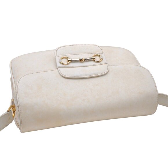 Gucci Ivory Leather 1955 Horse-bit Shoulder Bag with Two-tone Hardware - Picture 14 of 16